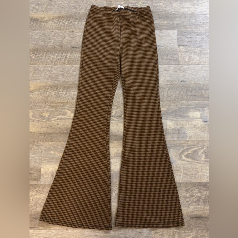 Bear Dance Kids Brown Houndstooth Flared Pants